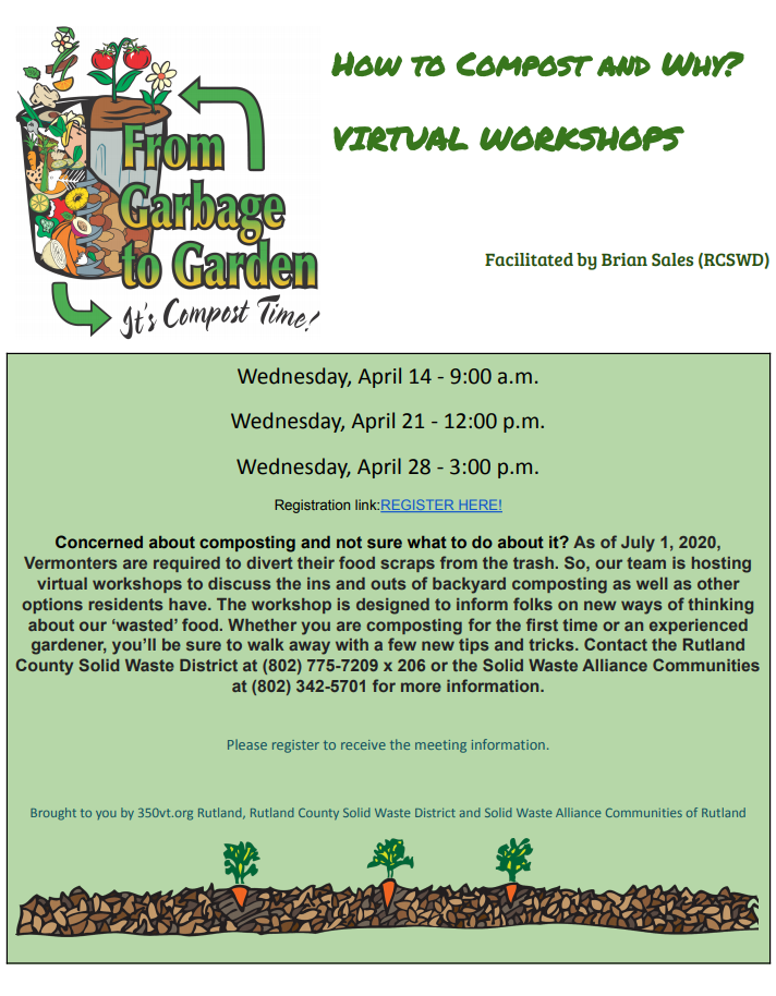 Rutland County Solid Waste District » Spring 2021 Compost Series
